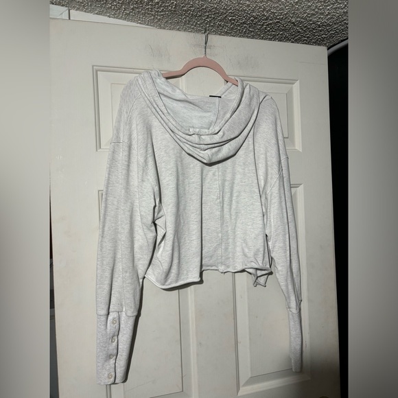 Nike grey cropped hoodie - Picture 2 of 4